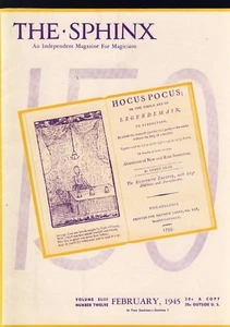 Hocus Pocus Page La Esfinge Febrero 1945 Revista de Magos Vintage - Imagen 1 de 3