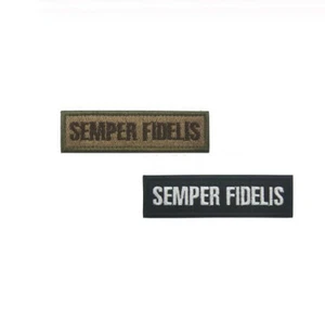 Embroidered USA Army Semper Fidelis Hook Loop Patch USMC Backing Fastener Badge - Picture 1 of 11