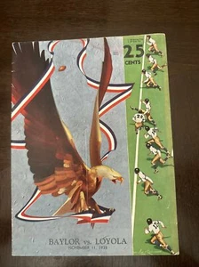 1938 vintage college football program Baylor vs Loyola - Picture 1 of 8