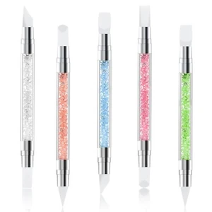 5 PCS Nail Art Sculpture Pen Dual Tipped Silicone Nail Tools Nail Art Brushes - Picture 1 of 7
