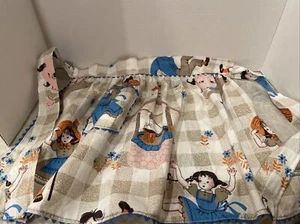 Vintage half apron 1960's Jack And Jill pattern, handmade, 14” L - Picture 1 of 5