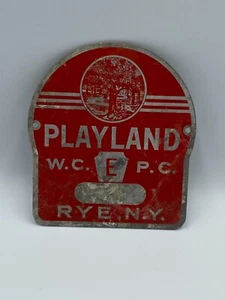 Vtg. 1960's Playland Rye, New York Westchester County Beach License Plate Topper - Picture 1 of 2