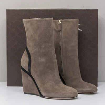 Botines de cuña Gucci grises de gamuza de campo, talla 6,5 EE. UU. (36,5 UE) Foto 1 de 4