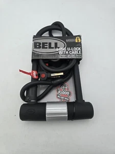 BELL SPORTS LONG U-Lock con cavo bonus SICUREZZA 5 chiavi omaggio incluse nuovo! - Foto 1 di 5