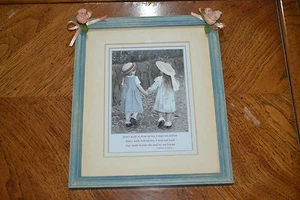 Double matted and framed - SISTERS - for hanging - 11 1/2 by 9 1/2. - Picture 1 of 3