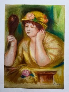 Pierre-Auguste Renoir Drawing on paper (Handmade) signed and stamped vtg art - Picture 1 of 5