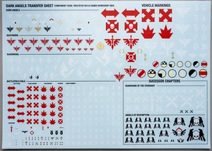 Dark Angels Transfer Sheet - Picture 1 of 2