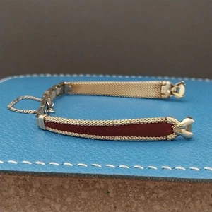 Ladies 10k Yellow Gold-Fill & Red Corfam JB Champion Unused Vintage Watch Band - Picture 1 of 9