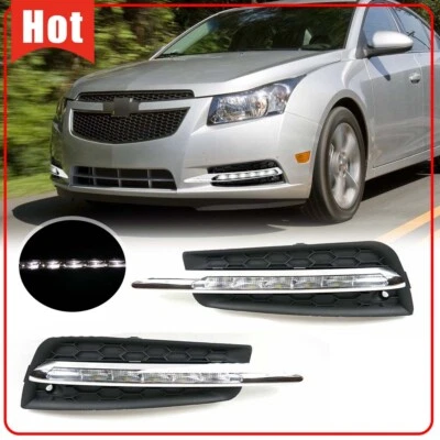 Se adapta a Chevy Cruze SMD 2011 12-2014 LED luces antiniebla luces de conducción + biseles izquierda + derecha Foto 1 de 4