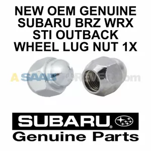 NEW GENUINE SUBARU STI WRX OUTBACK BRZ CHROME WHEEL LUG NUT OEM 28171AJ000 - Picture 1 of 3