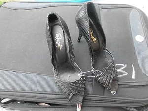 PAPPAGALLO LADIES ANKLE SNAKESKIN HEELS SIZE - Picture 1 of 4