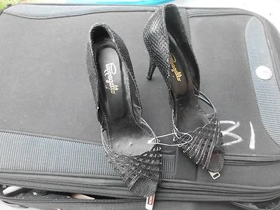 PAPPAGALLO LADIES ANKLE SNAKESKIN HEELS SIZE  — 第 1/4 张图片