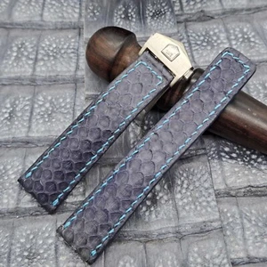 21mm/18mm Exotic Leather Watch Band   Minimalist Design - Picture 1 of 10