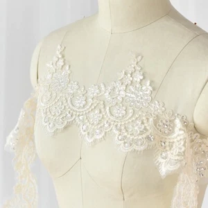 Venta Mujeres Vestido Ribete de Encaje Bordado Lentejuelas Cinta Boda Disfraz - Imagen 1 de 9