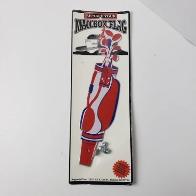 Vtg 1993 NOS Pogonip Replacement Mailbox Flag Red Golf Club Bag - Image 1 of 4