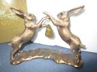 Reflections Bronzed Twin Hares Ornament Figurine Leonardo Collection LP453139