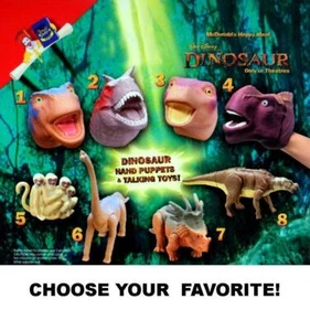 McDonald's 2000 Vintage Disney Dinosaur Movie Toys-Pick Your Favorite! - Picture 1 of 10