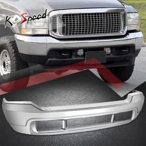 Chrome Front Bumper Face Bar w/o Molding Holes for Ford F-250 F-350 SD 2000-2004 - Picture 1 of 6