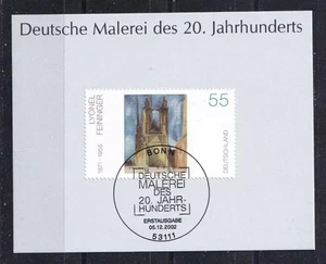 Germany Vintage 2002 Art Painting Market Church Feininger Mi 2294 ESST - Picture 1 of 1