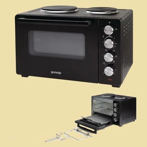 Gorenje Kleinküche OM 30 GBX, Backofen mit 2 Kochplatten, 30L, Drehspieß, Umluft - Bild 1 von 1