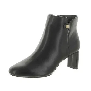Alfani Womens 9 M Black Faux Leather High Heel Ankle Booties NIB YE0 - Picture 1 of 5