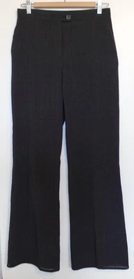 Pantalones de vestir Moschino vintage para mujer 8 grises de lana tiro alto años 90 Y2K Italia Foto 1 de 4