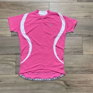 Maglia Pearl Izumi donna manica corta 1/2 zip bici ciclismo rosa medio - Foto 1 di 11