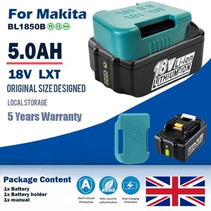 Batería de iones de litio 18V 5,0Ah para Makita BL1850B BL1830 BL1815 BL1860 BL1840 LXT - Imagen 1 de 12