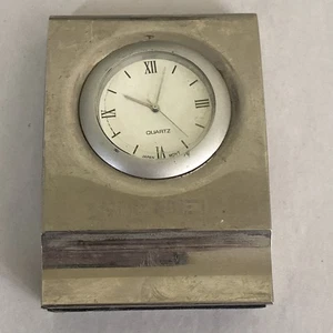 Chrome Desk Clock, Siebel Promo, Japan Mvmt., - Not Working - Picture 1 of 5