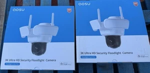 2Pack Floodlight Camera Wired, 3K UHD Security Camera Outdoor, 360° - Picture 1 of 1