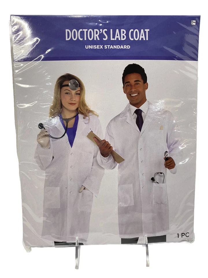 Doctor's Lab пальто белый костюм себя карнавальный костюм вверх Хэллоуин костюм для взрослых - Изображение 1 из 4