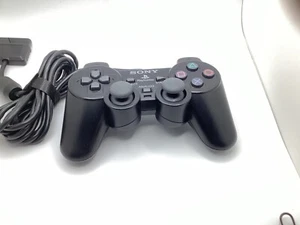 Sony PS2 Controller Nero DualShock OEM SCPH-10010 - Testato-Funzionante - Foto 1 di 7