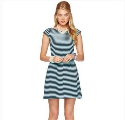 Платье Lilly Pulitzer женское Briella Tropez в полоску облегающее и расклешенное с рукавами-крылышками размер S - Изображение 1 из 4