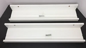 (2) IKEA Mosslanda 21 3/4” White Floating Shelf Picture Ledge 22509 (402.917.66) - Picture 1 of 5