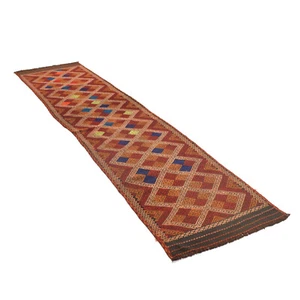 ALLRUGO Handmade Afghan Flatweave Wool Hallway Runner Kilim 2'5 x 9'8 Ft -W17155 - Picture 1 of 6