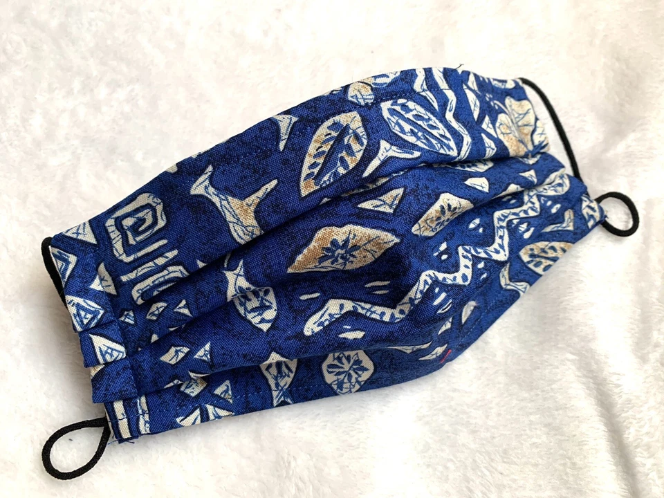 Hawaiian Sea Ocean Face Mask Handmade Double Layer Filter Opening Nose Wire - Image 1 of 1