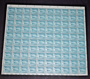 1954 US Stamps Scott # 1031a 1 1/4 Cent - Palace of Governors - Full Sheet - MNH - Picture 1 of 7