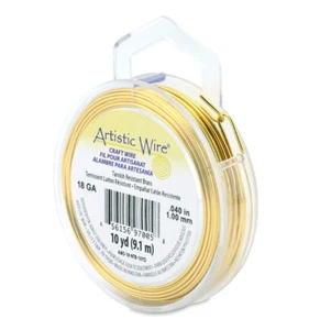 Alambre artístico de latón calibre 18 sin deslustre resistente al deslustre alambre 10 yardas - Imagen 1 de 1