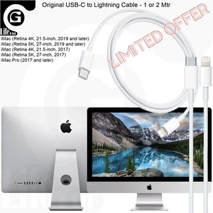 Original Apple USB-C to Lightning Cable Charging Lead For iMac Retina 5K 4K UK - Picture 1 of 1