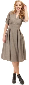 Bright & Beautiful CLEMENTINE Vintage HERRINGBONE Swing Dress KLEID Rockabilly - Bild 1 von 3