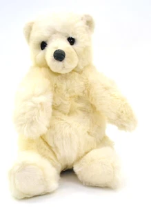 Aux Nations Plush Sitting White Bear-20"H. - Picture 1 of 3