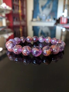 AURALITE-23 Bead Bracelet Men Women Stretch 12mm 7, 7.5, 8, 8.5 inch 3A - Picture 1 of 9