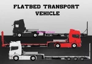 TM 1:64 Scania Flatbed Transport Delivery Truck Model Diecast Metal Car - Picture 1 of 14