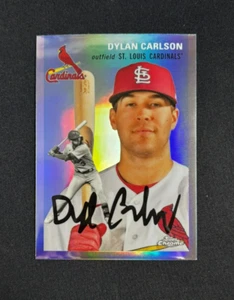 2023 Topps Chrome Platinum Anniversary Dylan Carlson Refractor #371 Cardinals - Picture 1 of 2
