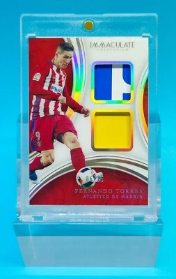 2017 Immaculate atletico madrid Fernando Torres Dual  Patch 6/25 - Image 1 of 2