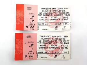 Vintage Ticket Stubs | Frank Sinatra, Lawrence, Gorme | Calgary 1991 Stampede - Picture 1 of 1