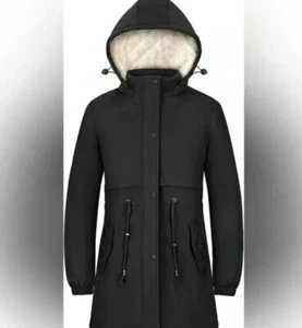 Women's Winter Waterproof Warm Mid-Length Puffer Jacket Parka With Hood - Picture 1 of 5