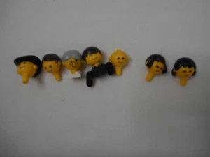 Lego System Lot 7 Homemaker Large Head Yellow Face With Eyebrows for Figurines - Picture 1 of 3