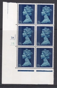 1/6 Pre-decimal Machin Indigo/ 2B head B perf A Cyl 3A2B No dot UNMOUNTED MINT - Bild 1 von 1