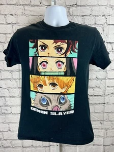 Demon Slayer T-Shirt Top Women's Size S Black 100% Cotton Graphic Print Logo - Picture 1 of 6
